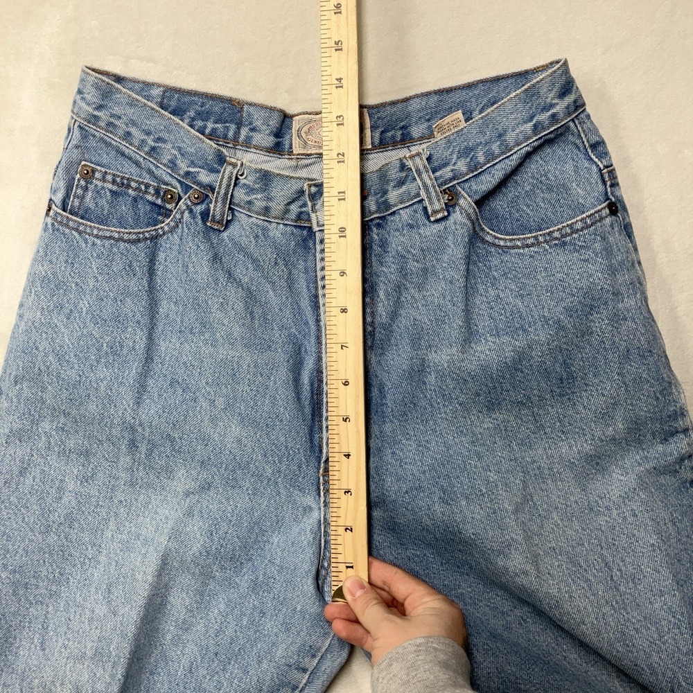 Vintage 80s 90s Abercrombie and Fitch Womens 14 Light Wash High Waist USA Made - Picture 7 of 9